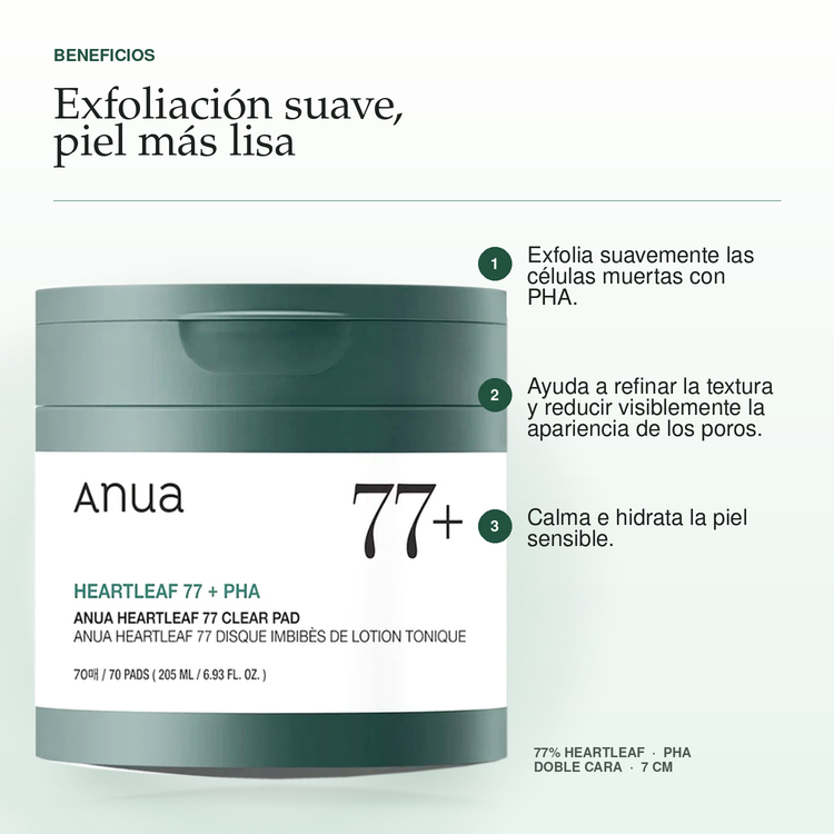 ANUA HEARTLEAF 77 CLEAR PAD 205ML - Imagen 2