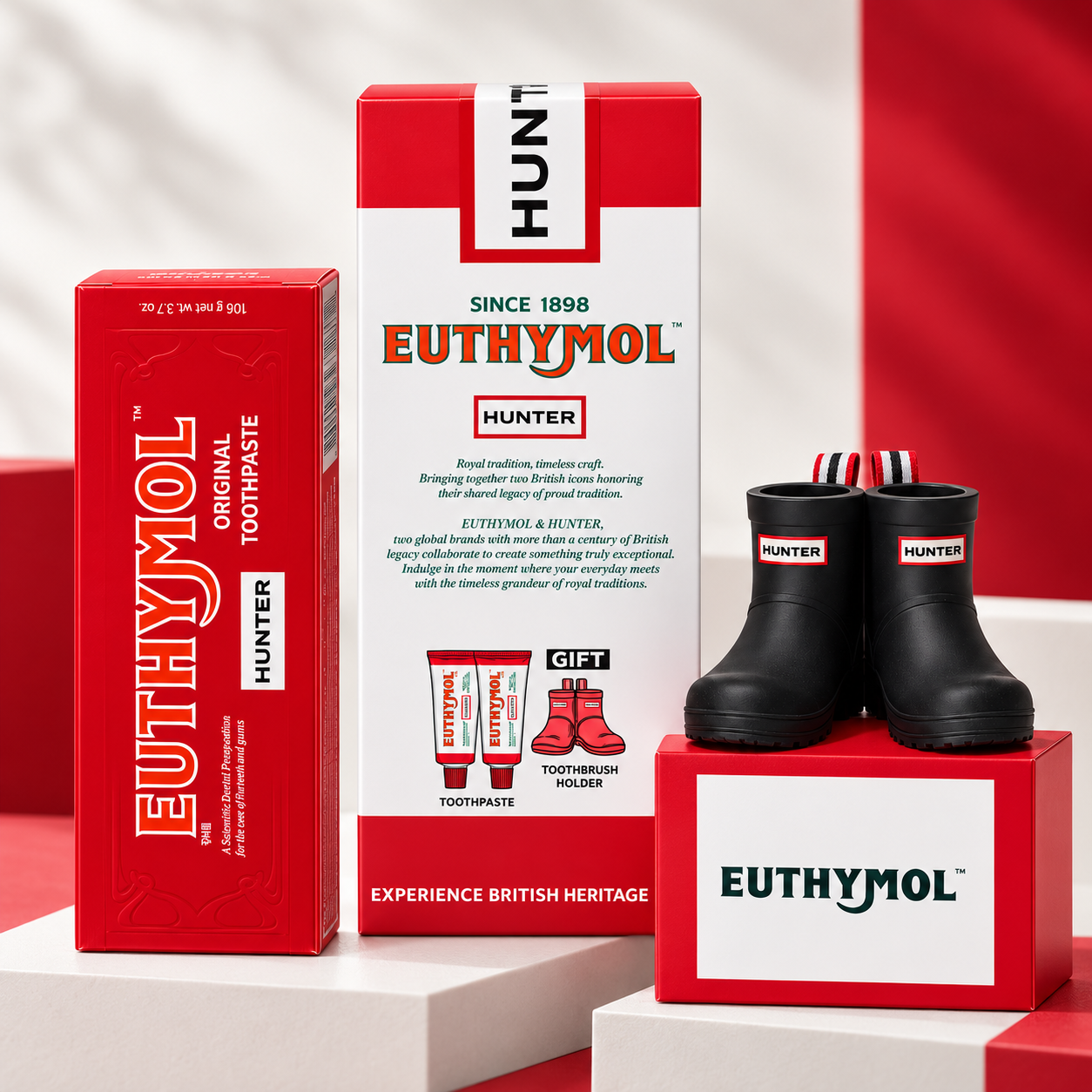EUTHYMOL x HUNTER Original Toothpaste & Boot Toothbrush Stand Set - Imagen 2