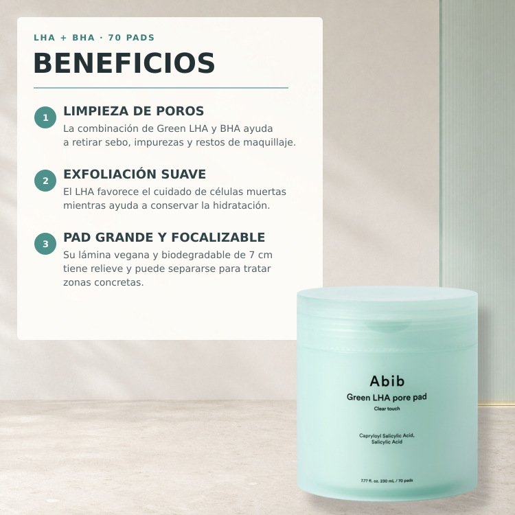 ABIB Green LHA Pore Pad Clear Touch LHA - Image 2