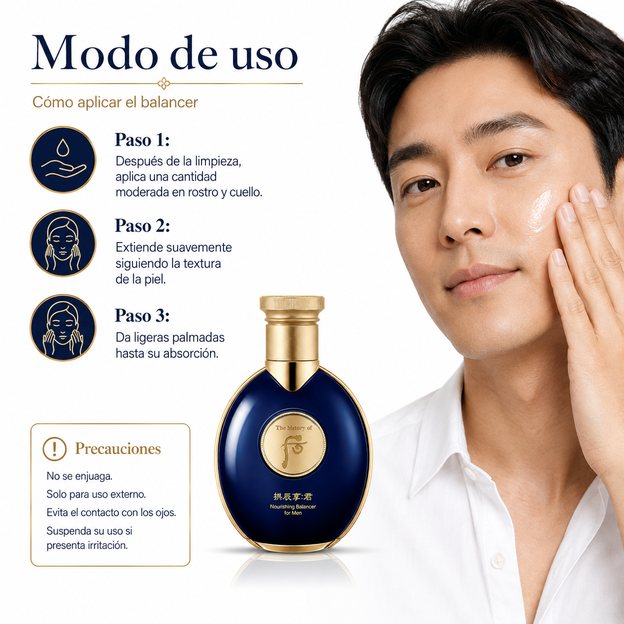 THEWHOO WHoo Gongjinhyang Nourishing Balancer For Men Skin 140W - Imagen 3