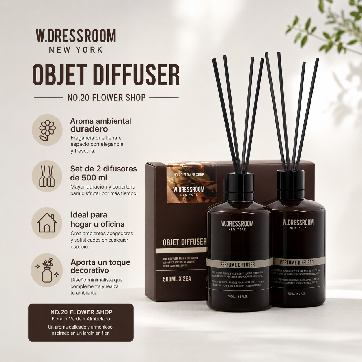 W.DRESSROOM Large Objet Diffuser500ml - Imagen 2