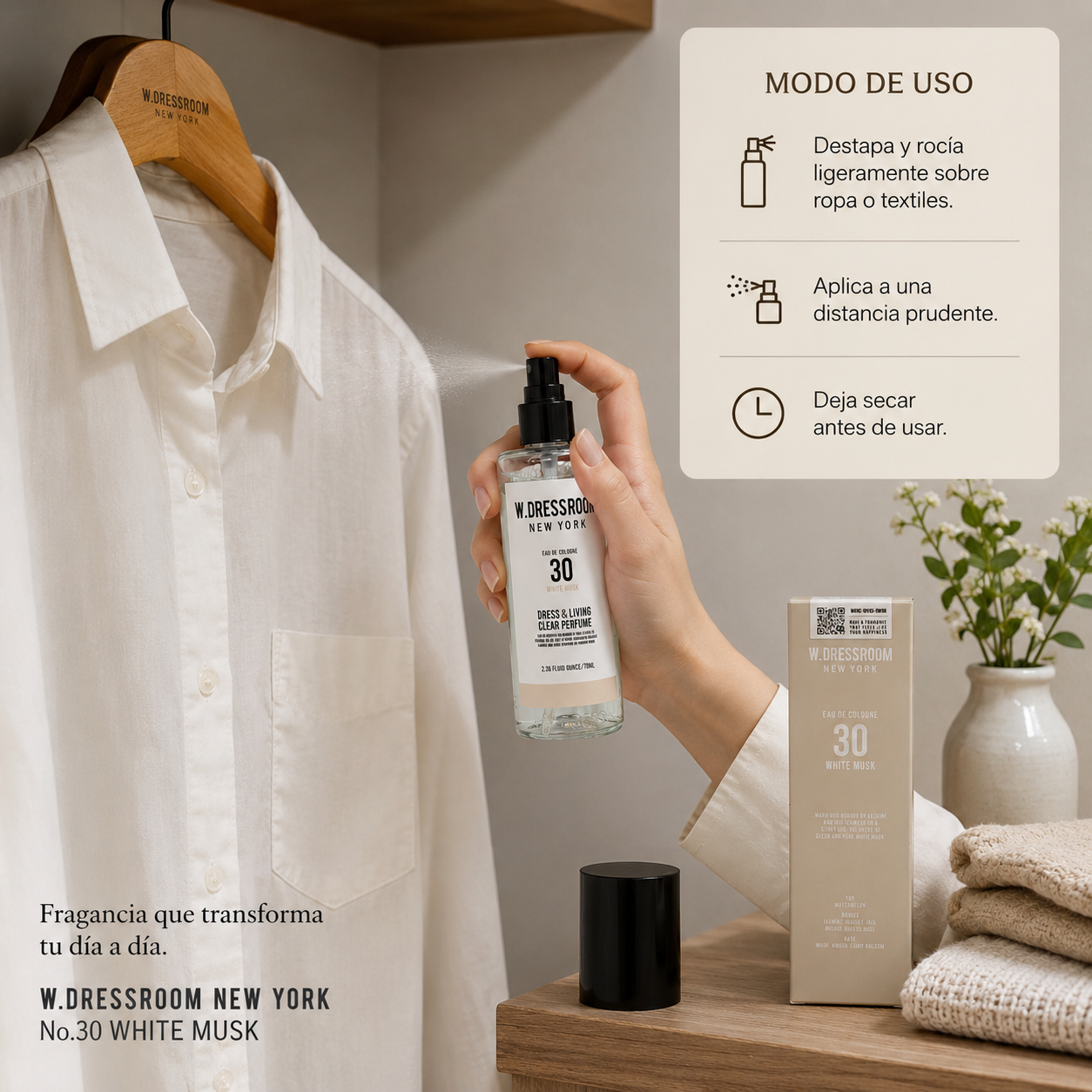 WDRESSROOM Dress Perfume Season 2 Portable No.30 White Musk 70ML - Imagen 3
