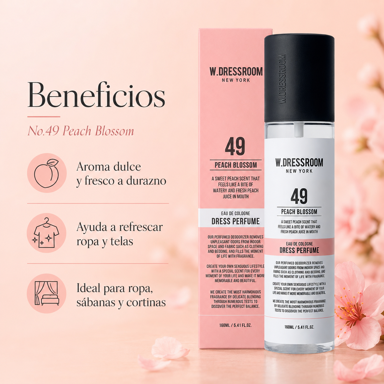 WDRESSROOM Dress Perfume Season 3 (Basic)No.49 Peach Blossom 160ML - Imagen 2