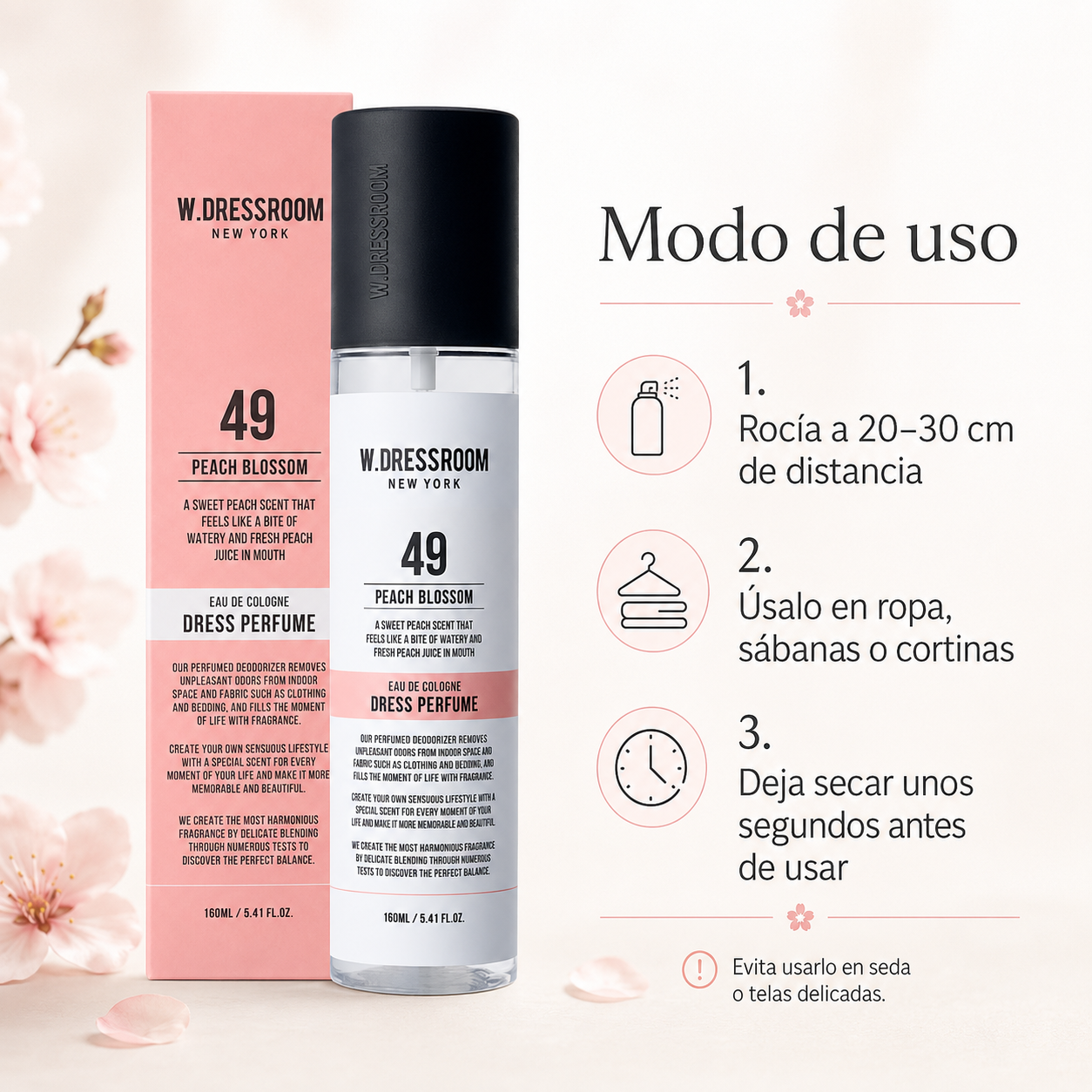 WDRESSROOM Dress Perfume Season 3 (Basic)No.49 Peach Blossom 160ML - Imagen 3