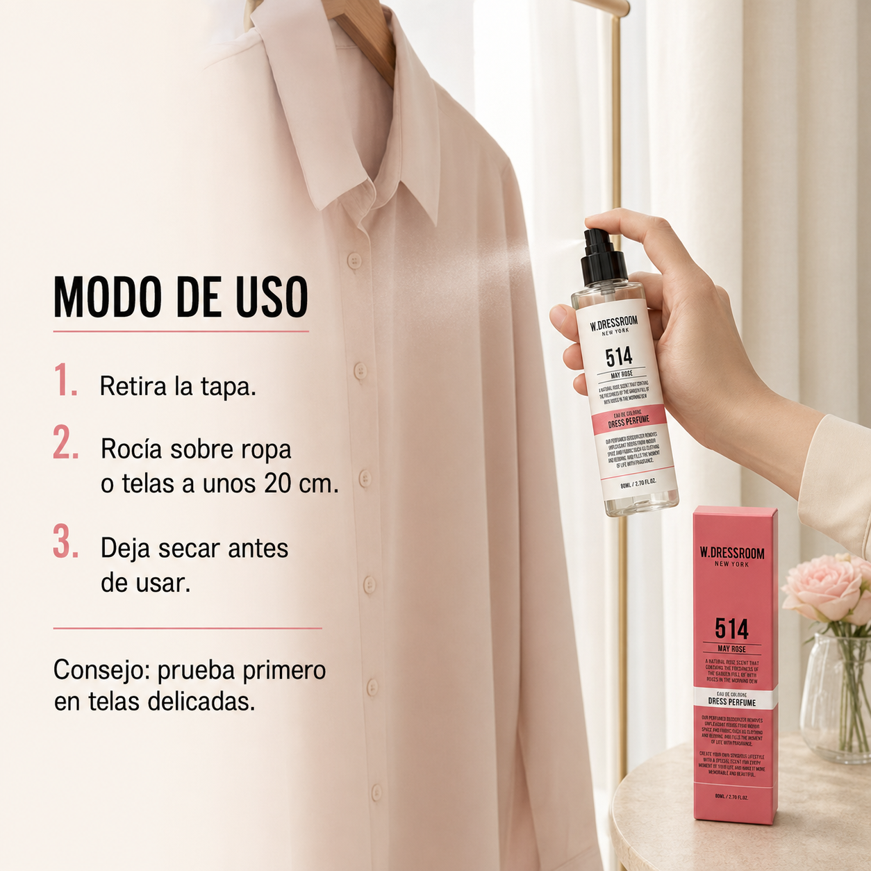 WDRESSROOM Dress Perfume Season 3 (Portable)No.514 May Rose 80ML - Imagen 2