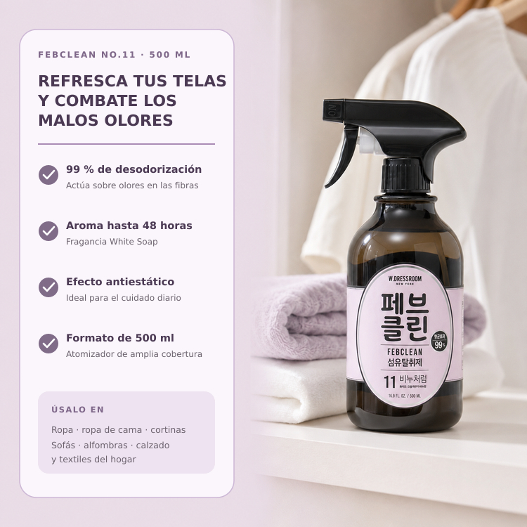 W.DRESSROOM Option No.11 White Soap 500ml - Imagen 3