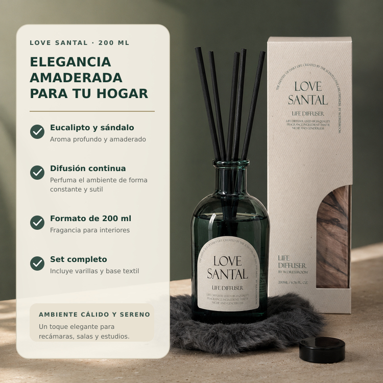 WDRESSROOM Life Diffuser Love Santal 200ml - Imagen 2