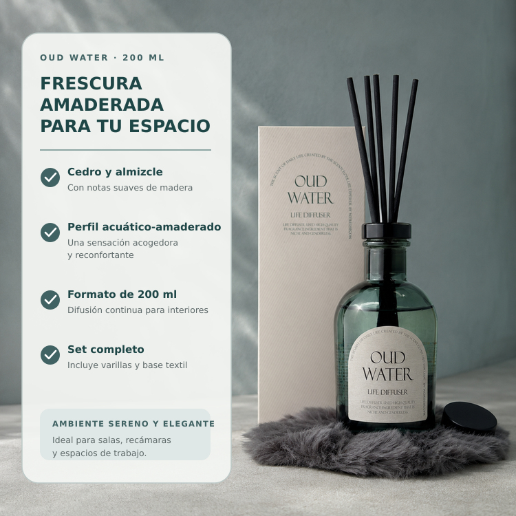 WDRESSROOM Life Diffuser Oud Water 200ml - Imagen 2