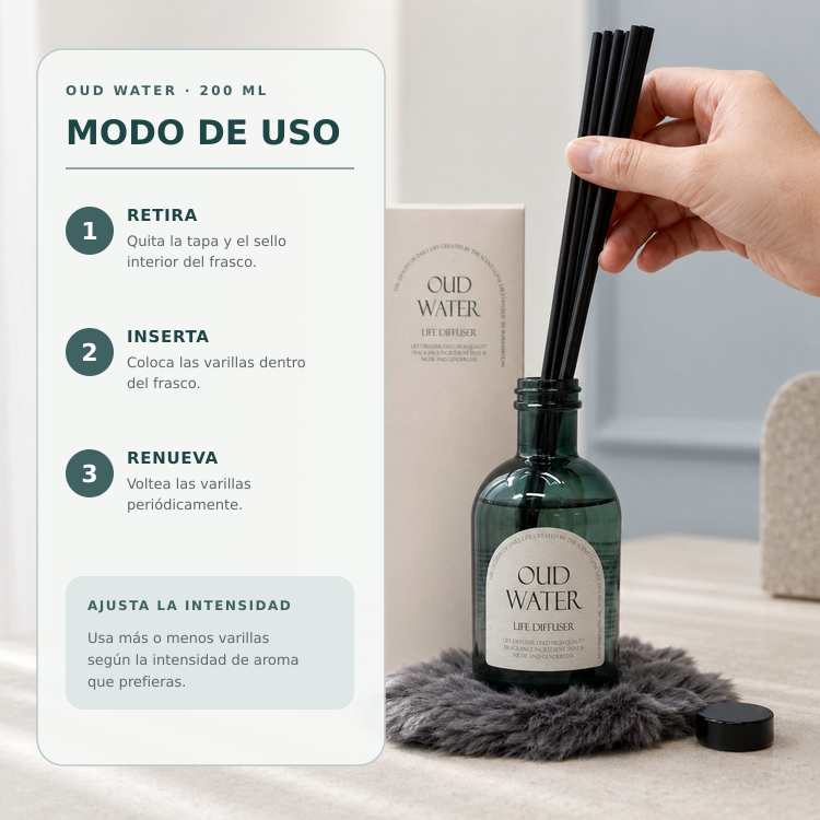 WDRESSROOM Life Diffuser Oud Water 200ml - Imagen 3