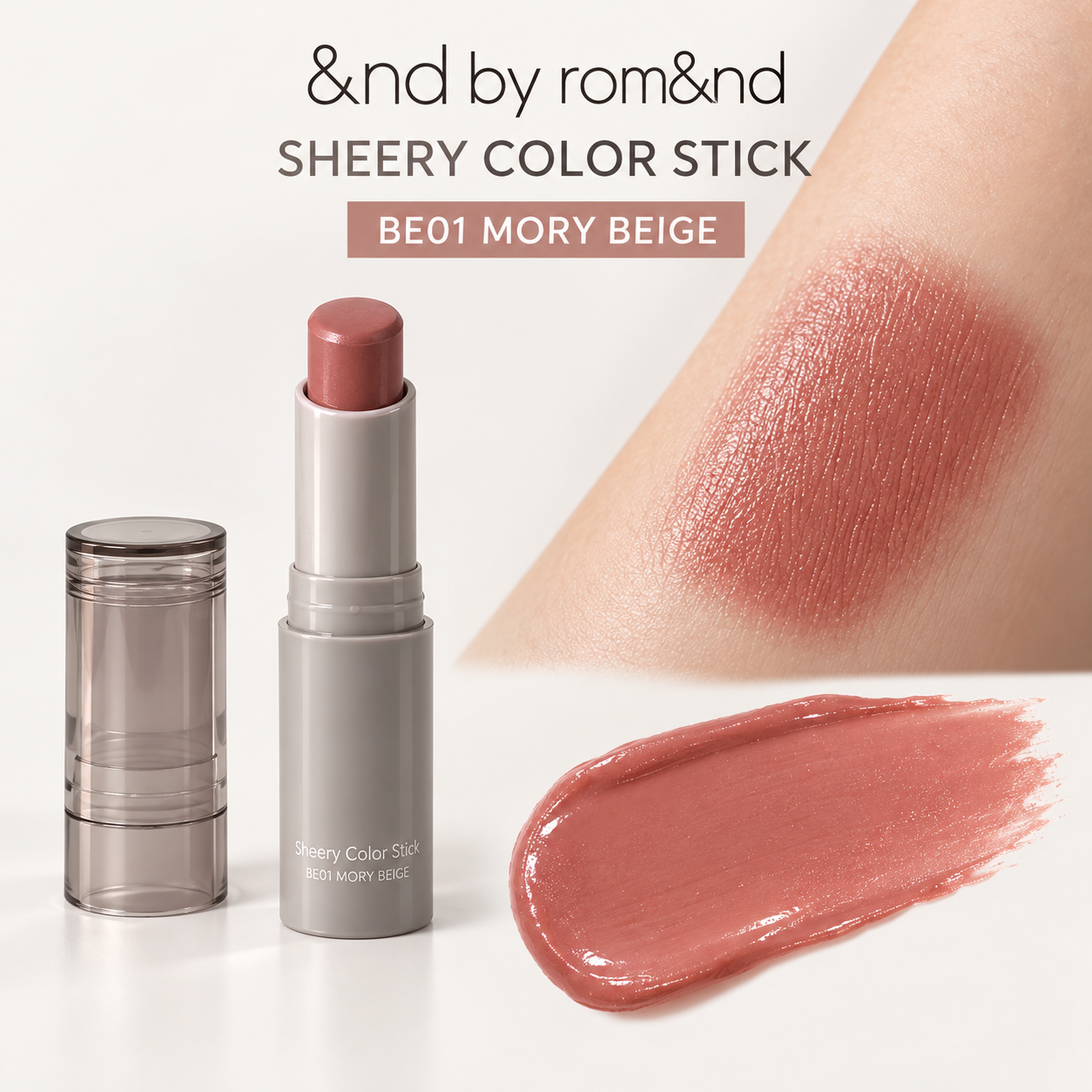 ROM&ND Sheery Color Stick BE01 Mory Beige - Image 2