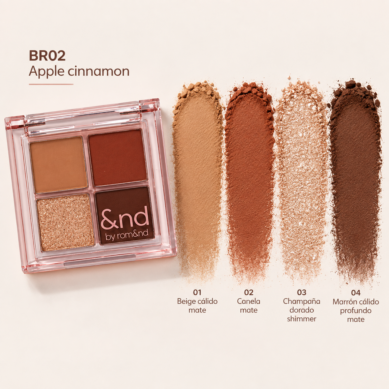 ROM&ND Mellow Eye Palette BR02 Apple Cinnamon - Imagen 3